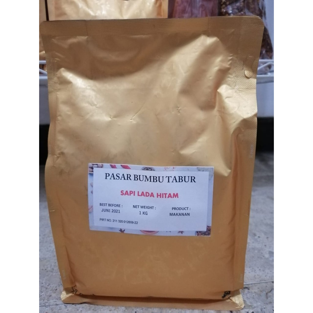 

BUMBU TABUR SAPI LADA HITAM 1 KG BUBUK MAKANAN ENAK MURAH HALAL