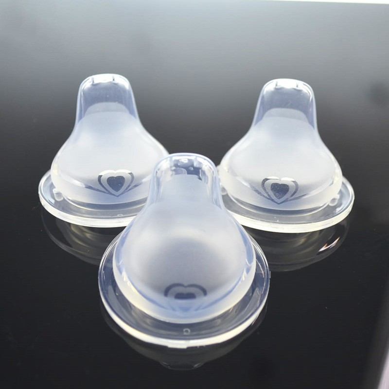 Ready Stock Baby Wide Neck Belajar Alat Minum Soft Duckbill Silicone Nipple Duckbill Type