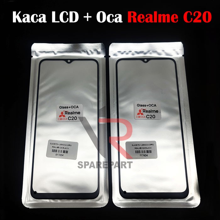 GLASS - KACA LCD TS REALME C20 / C21 / C25 + LEM OCA