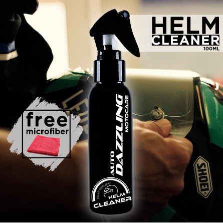 AUTODAZZLING HELM CLEANER PEMBERSIH HELM VISOR &amp; BODY DOFF / GLOSSY EFEK DAUN TALAS BONUS MICROFIBER