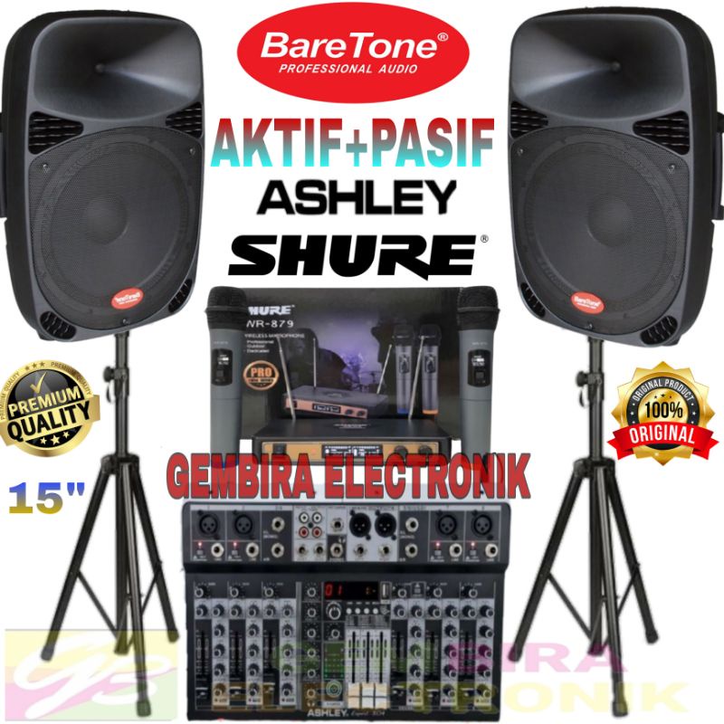Paket Sound System Ashley Outdoor Baretone 15 inch karaoke Wirelless