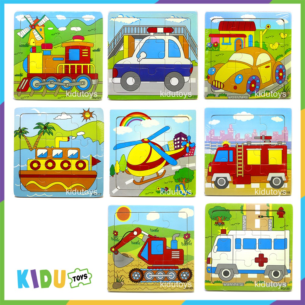 Mainan Anak Mini Puzzle Transport Kidu Toys