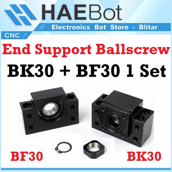 [HAEBOT] BK30 BF30 BK BF 30 30mm Dudukan Ballscrew Ball Screw Support End Pillow Bearing Block Holder Shaft