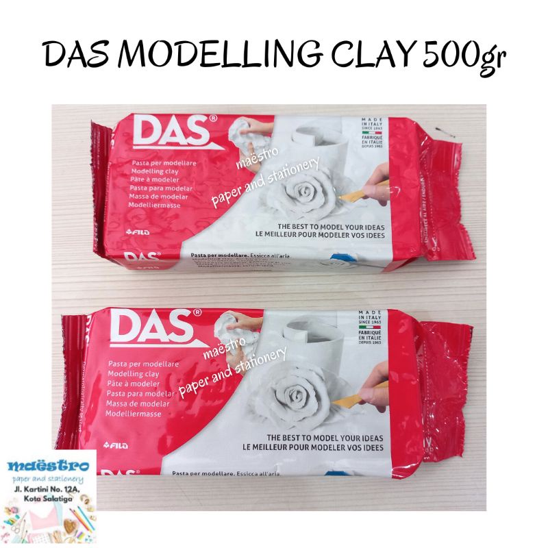 

Das Modelling Clay 500gr Putih / Tanah Liat / Das Modeling Air Drying Clay White Italy