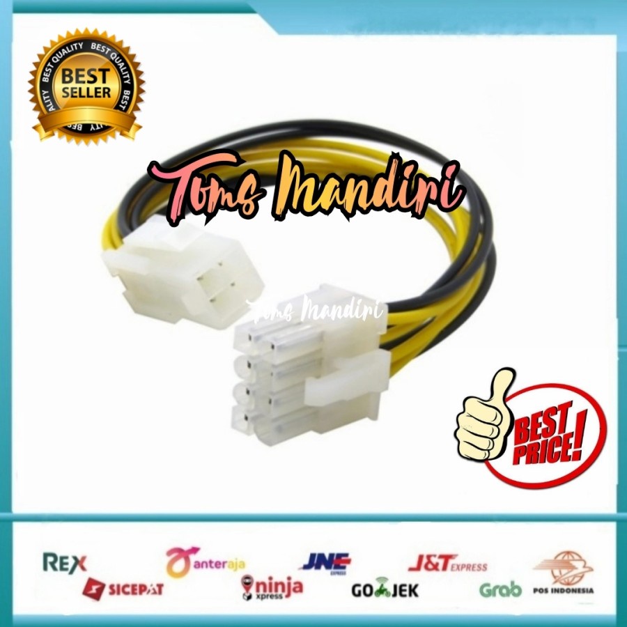 Kabel Power atx 4 pin female to 8 pin male Motherboard cpu