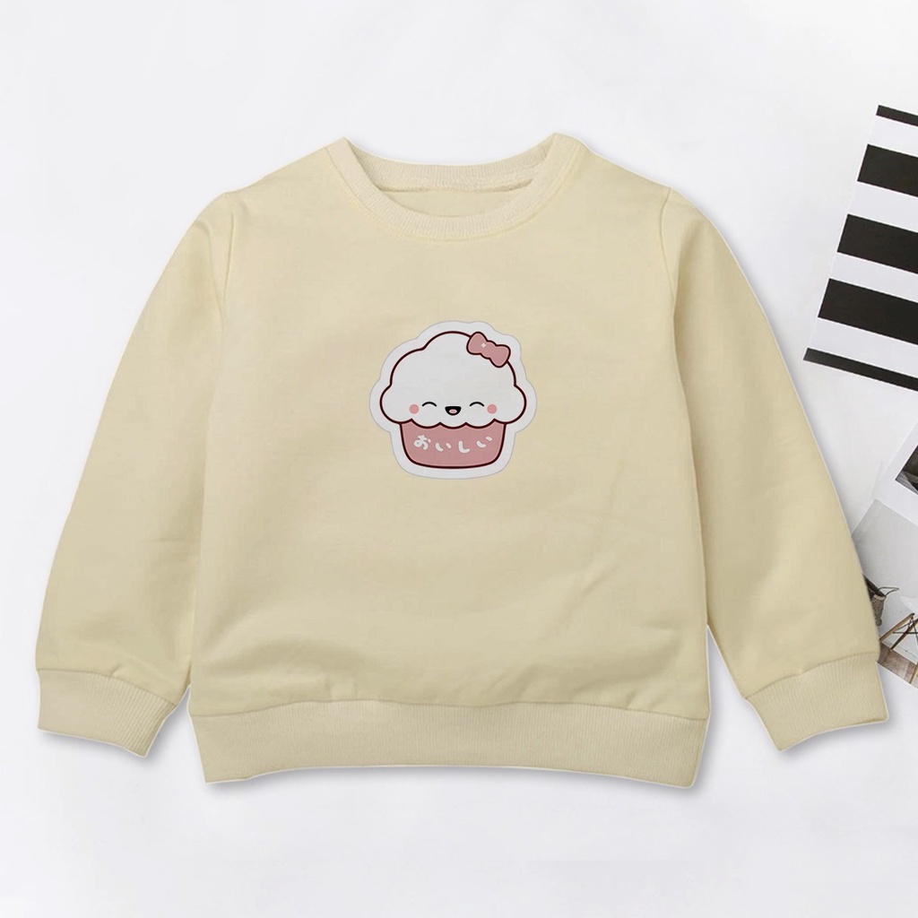 SWEATER ANAK PEREMPUAN MOSHI MOSHI FLEECE TEBAL PREMIUM TERLARIS