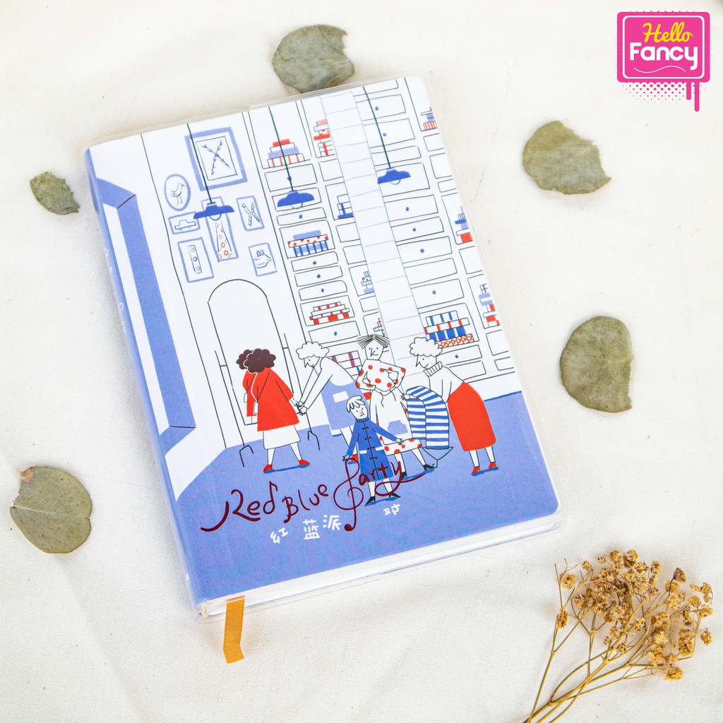 

Premium Notebook Grid Line Dot Blank Fancy Red Blue Party / Notebook Fancy LB36K34-5856