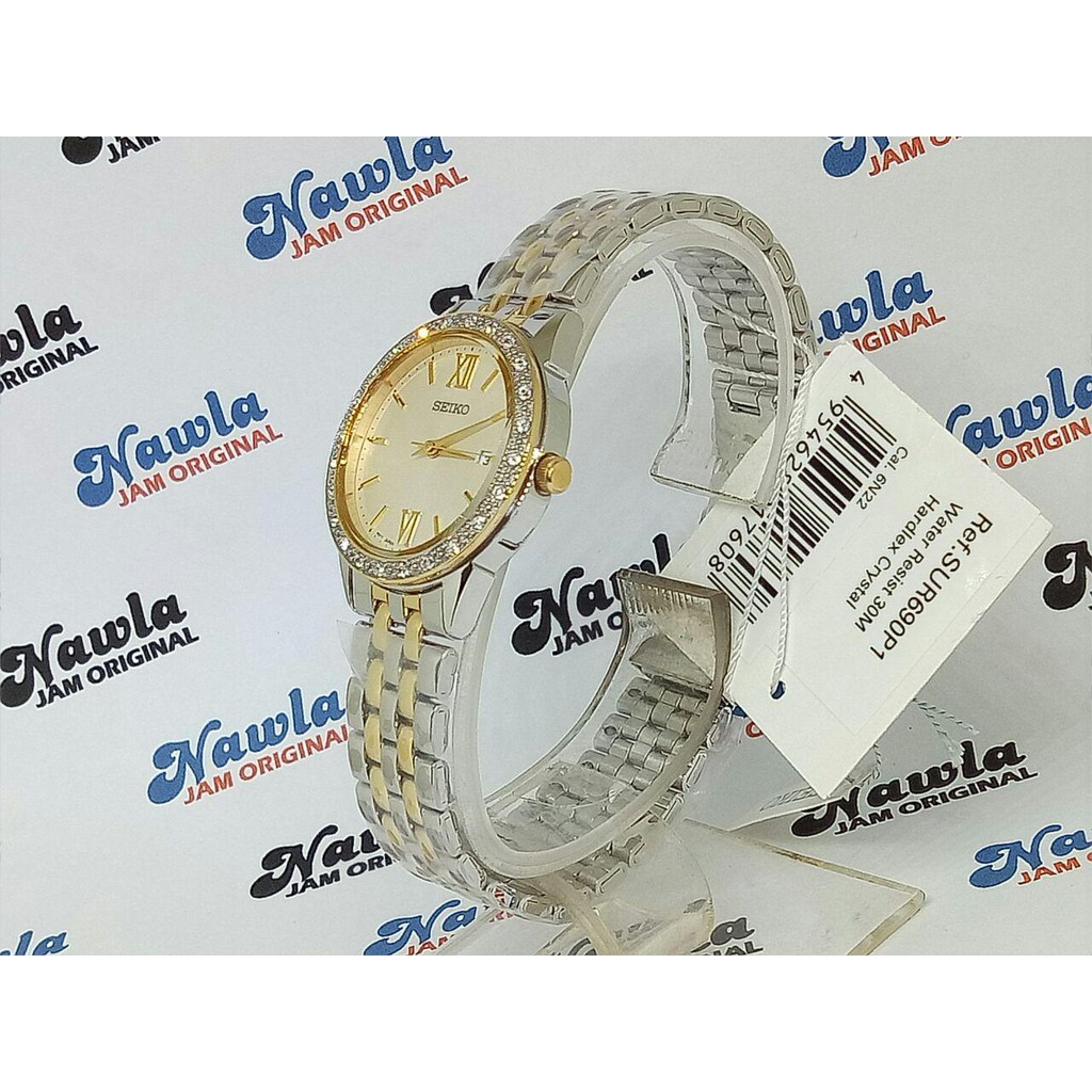 Seiko Ladies SUR690P1 Quartz Two Tone - Jam Tangan Wanita SUR690