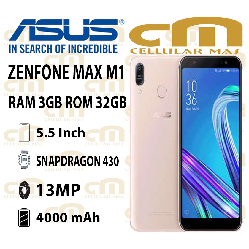 Asus Zenfone Max M1 Zb555kl 3 32 Garansi Resmi Asus Shopee Indonesia