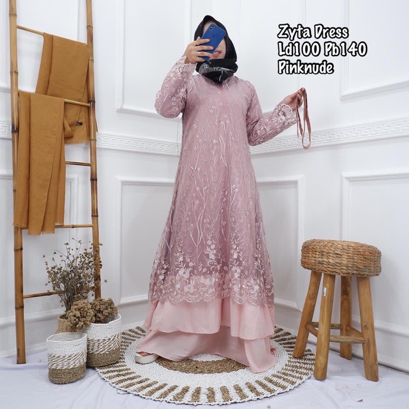 Baju wanita zyta dress  big size jumbo / gamis maxi busui / baju ibu ibu hamil / Baju Wanita Terbaru