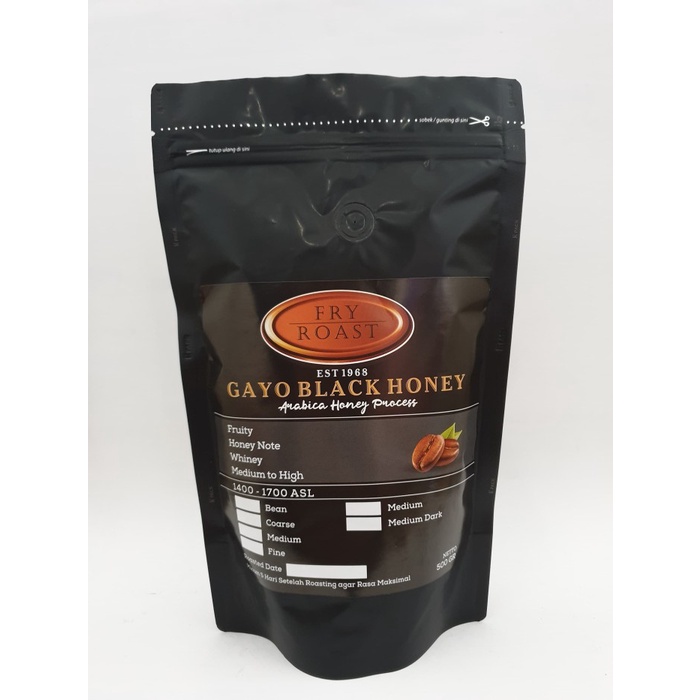 

(BISA COD) KOPI ARABICA GAYO BLACK HONEY PROCESS 500 GRAM BIJI DAN BUBUK - BIJI, MEDIUM ROAST