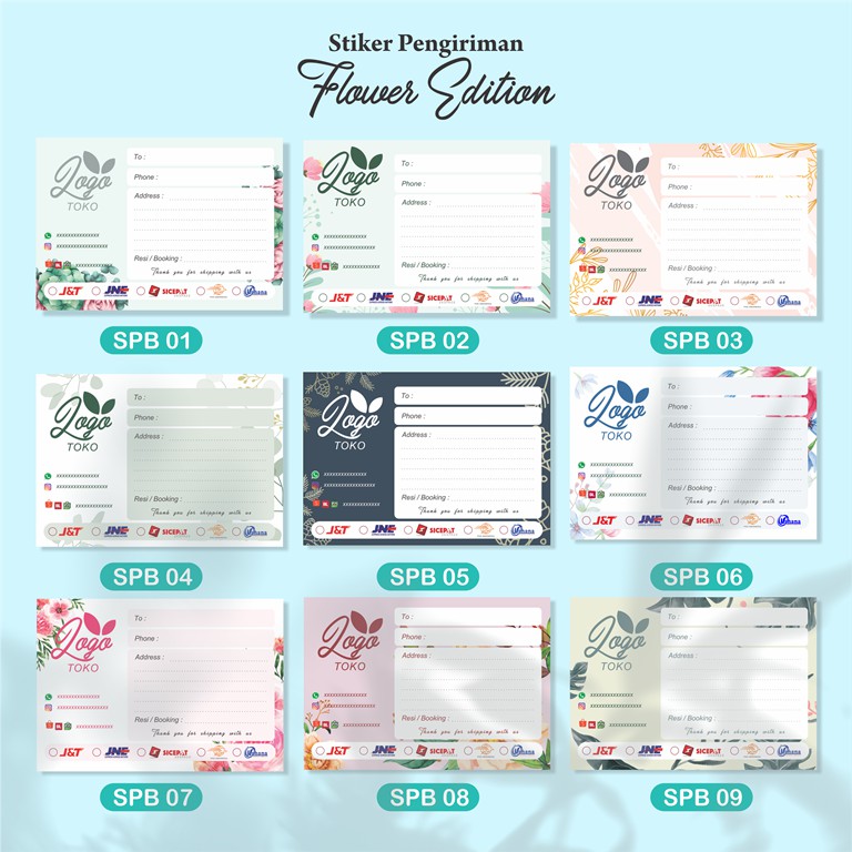 Stiker Pengiriman Online Shop Olshop Edisi Bunga Stiker Pengiriman Online Shop Olshop Edisi Bunga