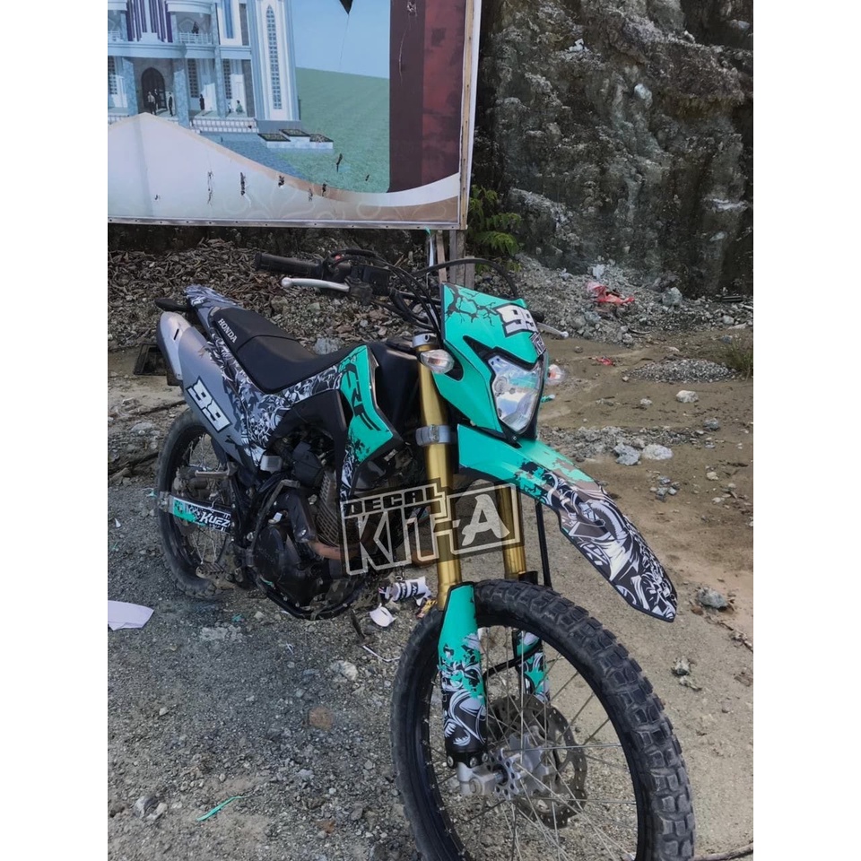Decal Sticker Honda CRF 150L Dekal Striping Crf 150 full body hijau tosca