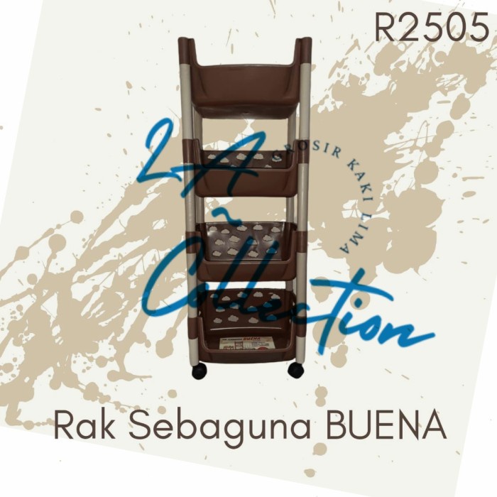 PROMO BISA COD RAK Rak Buena 4 Susun / Rak Serbaguna 4 Tingkat - cokelat tua SEPATU PIRING KOSMETIK 