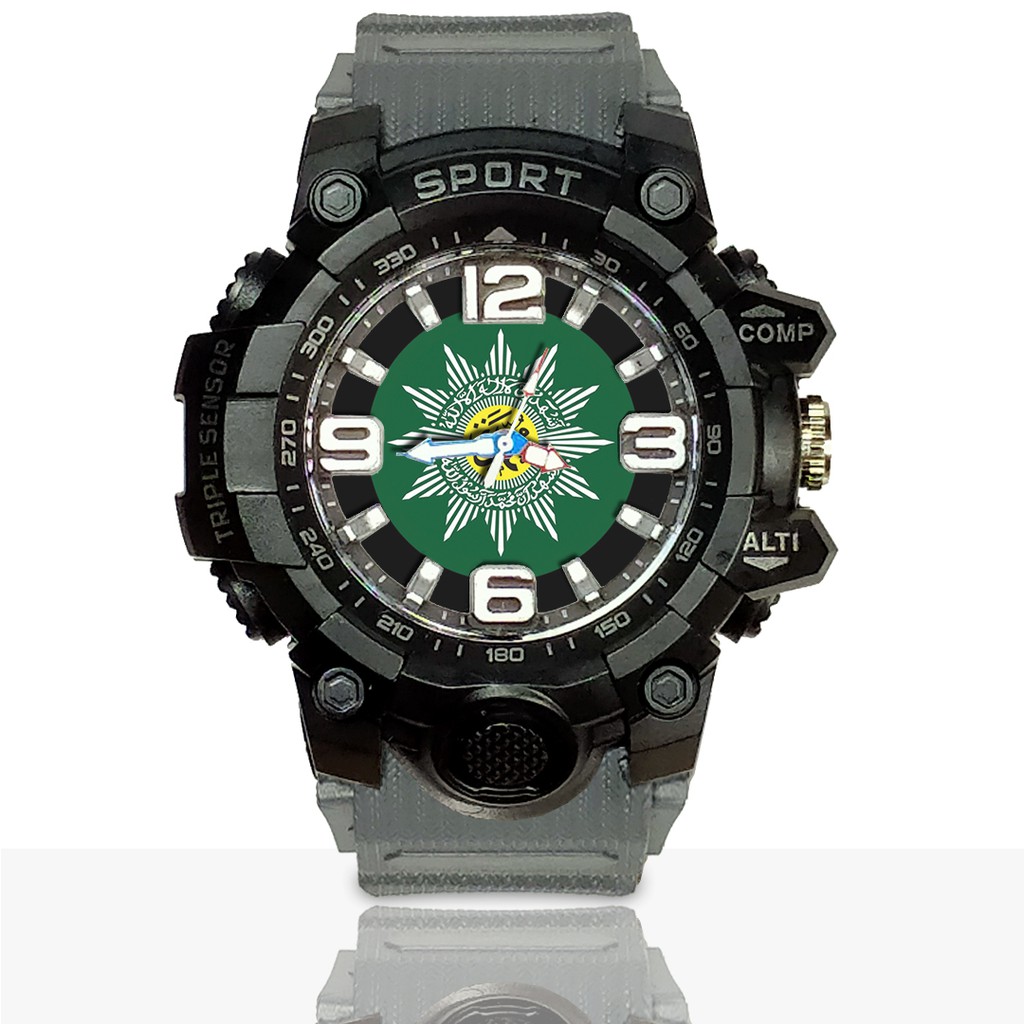 Jam Tangan Custom Logo MUHAMMADIYAH Motif 4 Ruber- Water Resistant