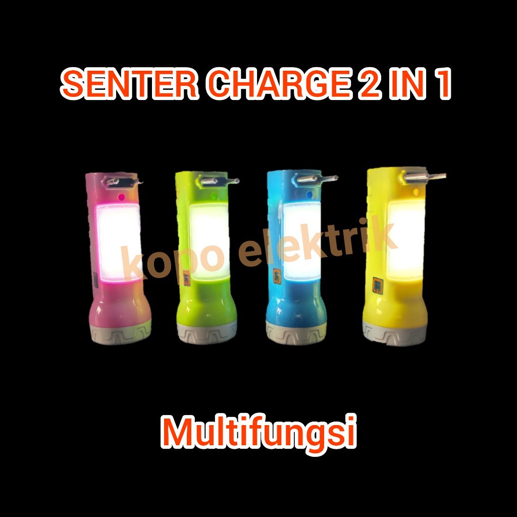 Senter Charge Push On 2 IN 1FL-1008A Multifungsi