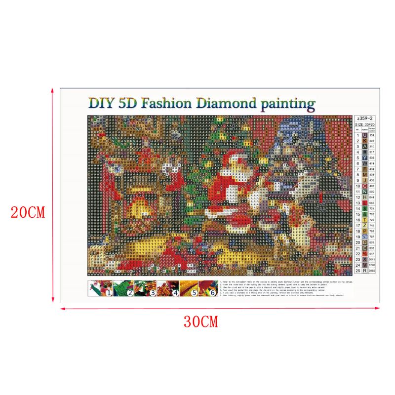 Zzz 4 Pak Lukisan Diamond 5D DIY Gambar Santa Claus Untuk Dekorasi Rumah