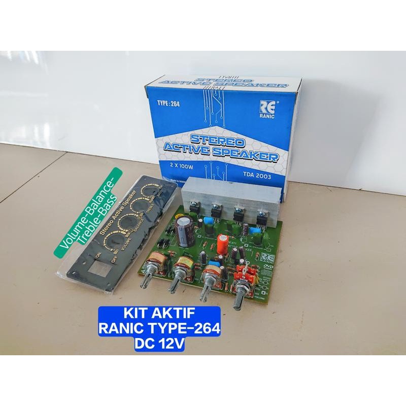 Kit Power Amplifier Aktif Ranic 264 Kit Speaker Active Stereo Ranic Type 264 2003