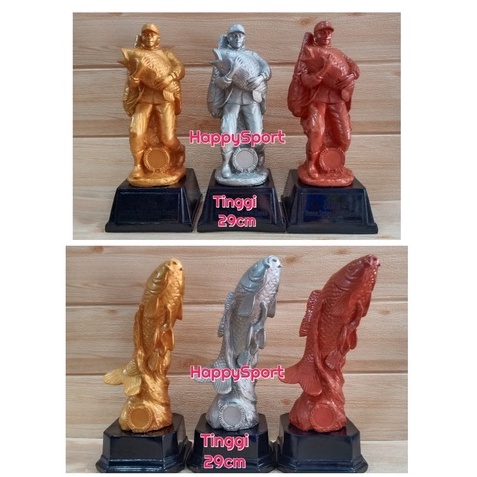PIALA MANCING IKAN TROPHY IKAN FIBER 1 SET JUARA 123