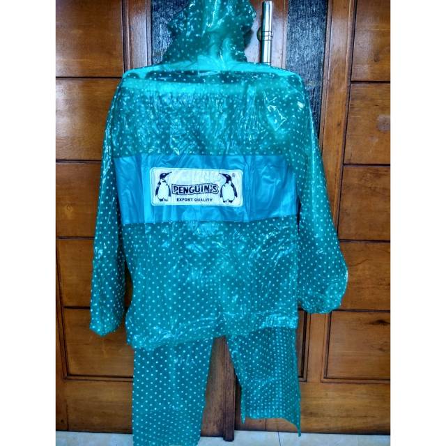 Jas hujan penguin's foxy polkadot