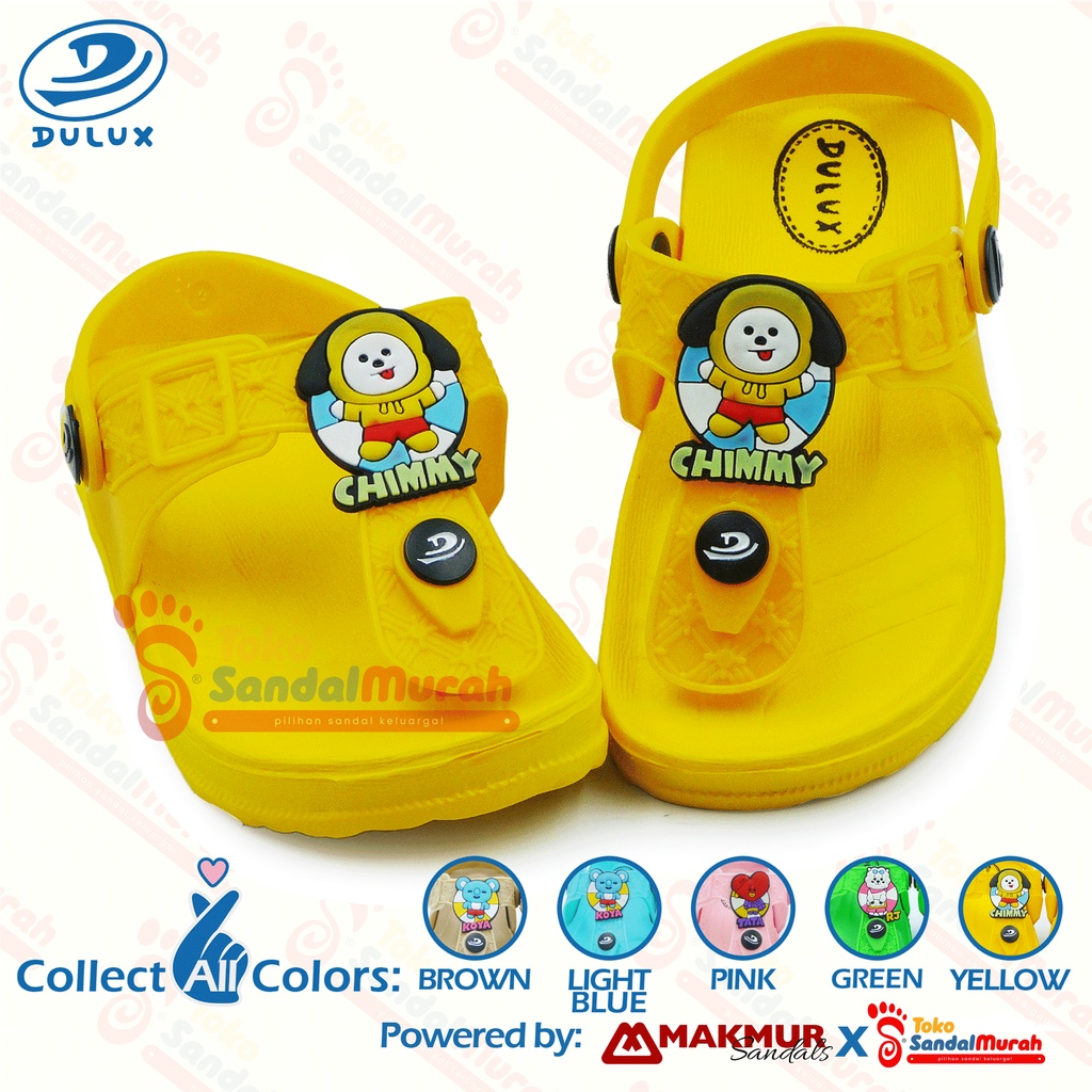 Toko Sandal Murah - Sandal Jepit Anak BT21 Tali Belakang Model Terbaru - Sandal Jepit Anak Perempuan Motif Lucu Warna Warni Sandal Berkualitas Nyaman Dipakai Warna Biru,Cream, Kuning, Pink, Hijau Ukuran Unisex [TK Sendal Murah LDS 02 A M 399]