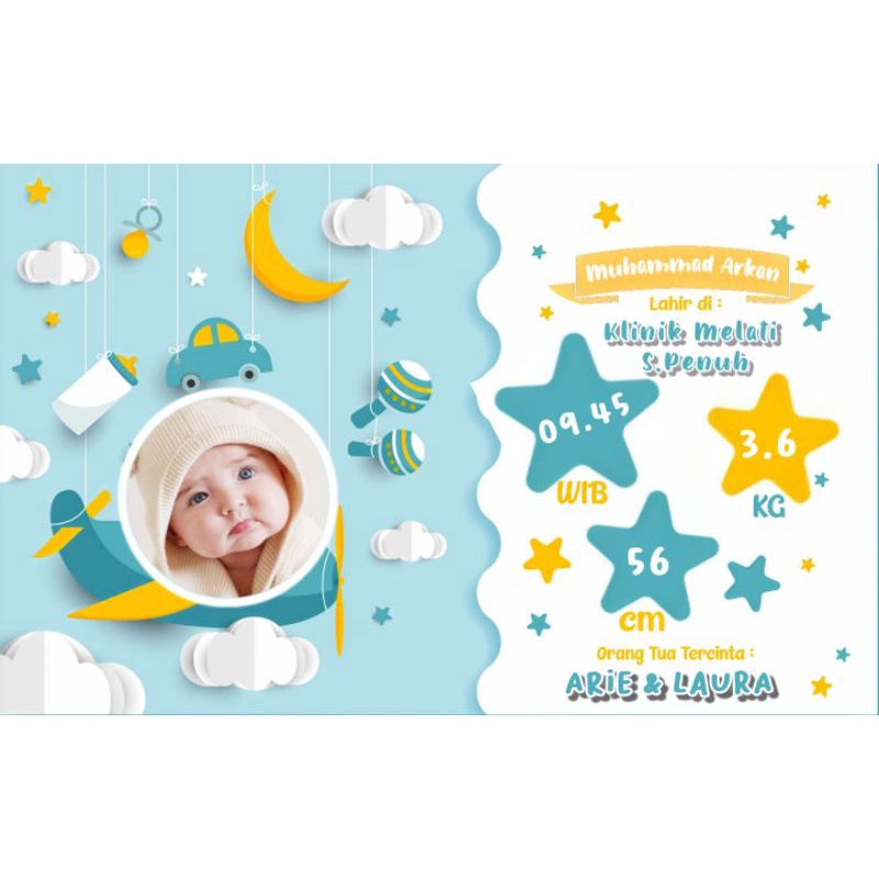 (SOFT FILE ) Desain Biodata Bayi