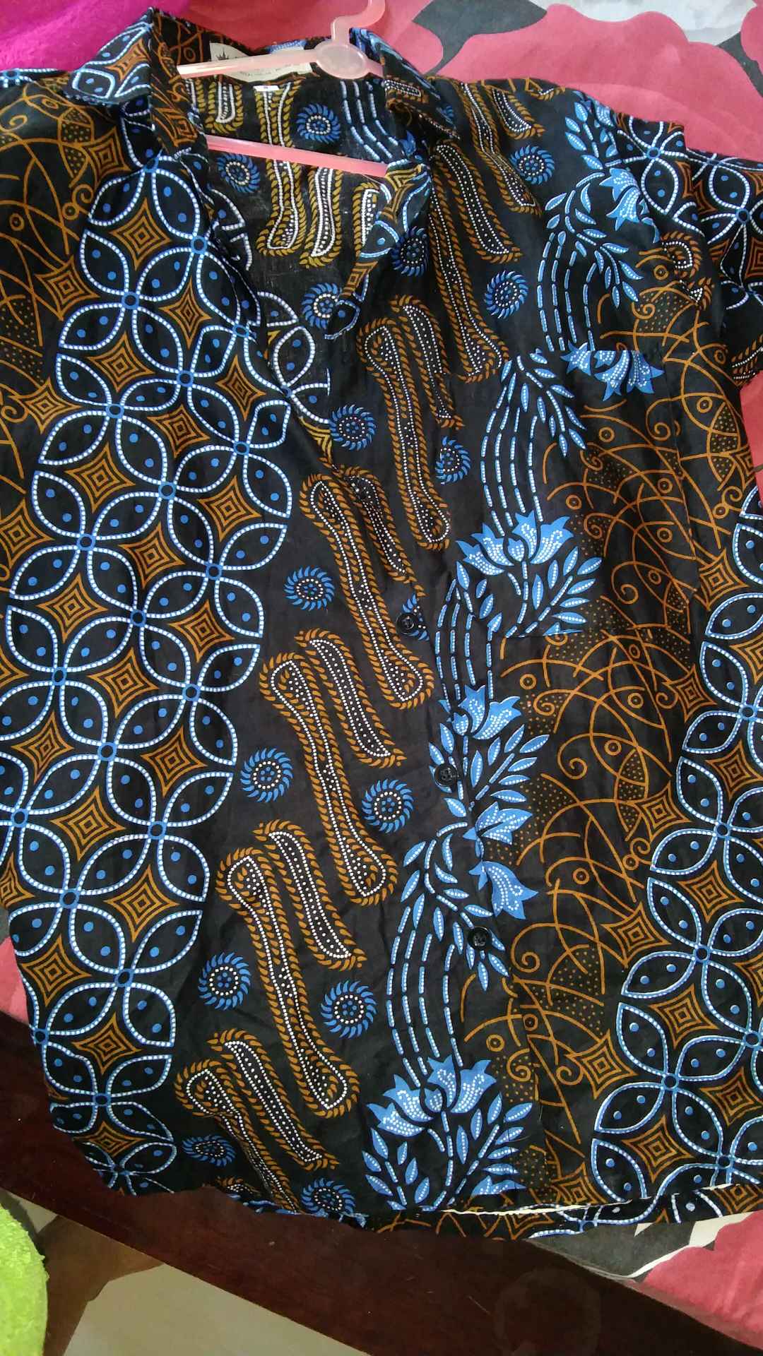 H-109 Ruzza Batik Anak Seno Biru Kawung Parang Biru Batik Nuklir Kemeja Laki Laki Seragam Bayi Smp R