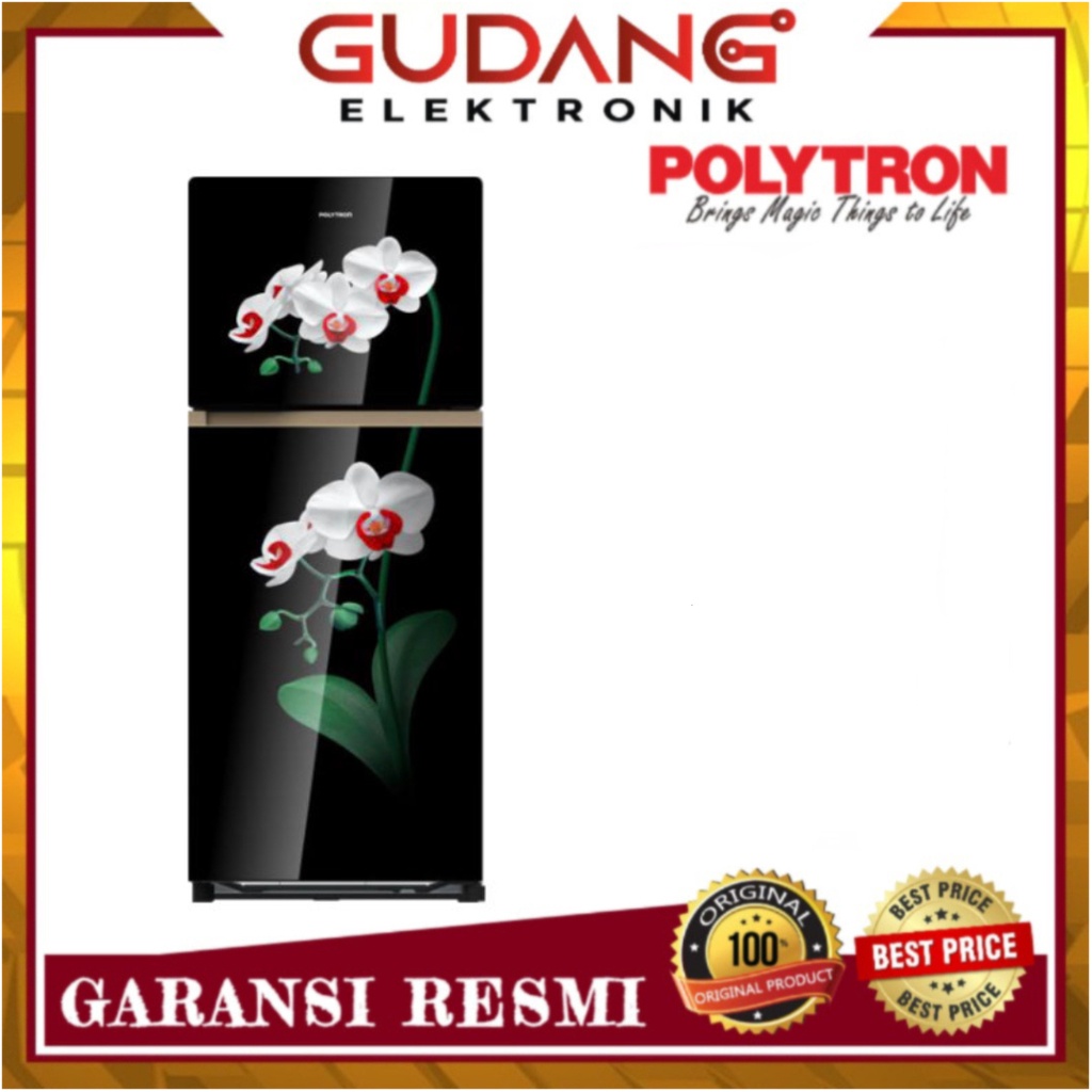 LEMARI ES 2 PINTU POLYTRON PRW 23 MO KULKAS POLYTRON PRW-23MO