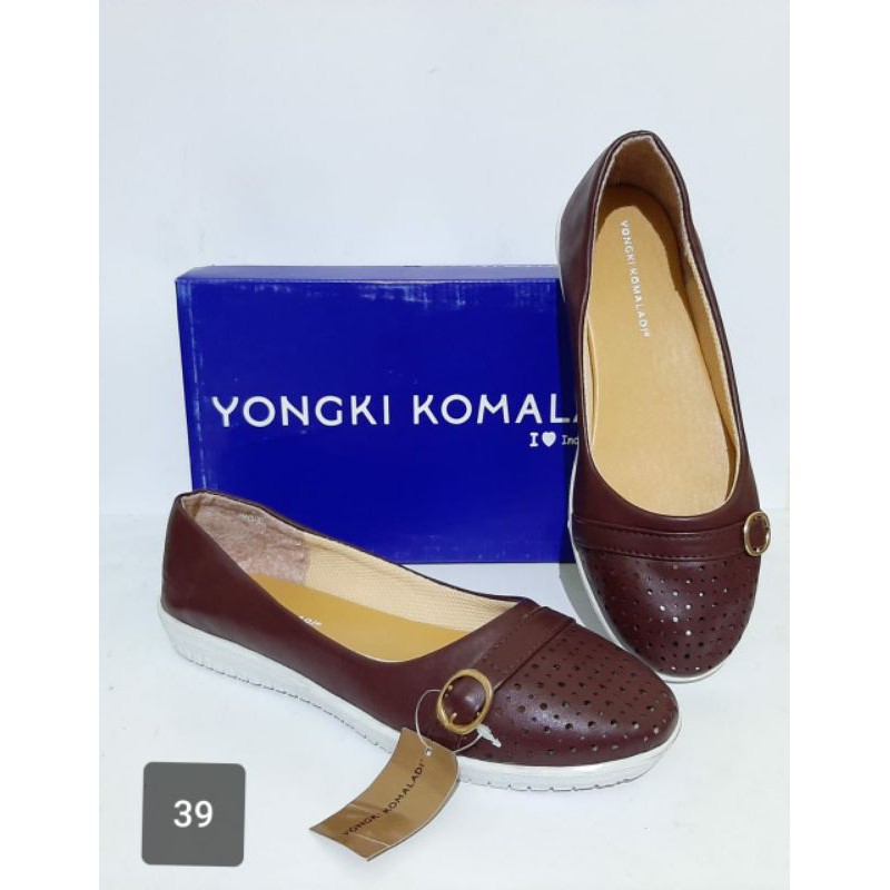 Sepatu Yongki komaladi Sepatu kerja wanita formal size 36 37 38 39 40 cream coklat hitam grey flat
