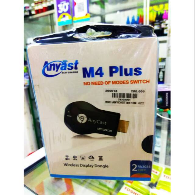Dongle HDMI wireless /anycast M4 plus,RAM 128MB, tanpa jeda ,tanpa lemot..