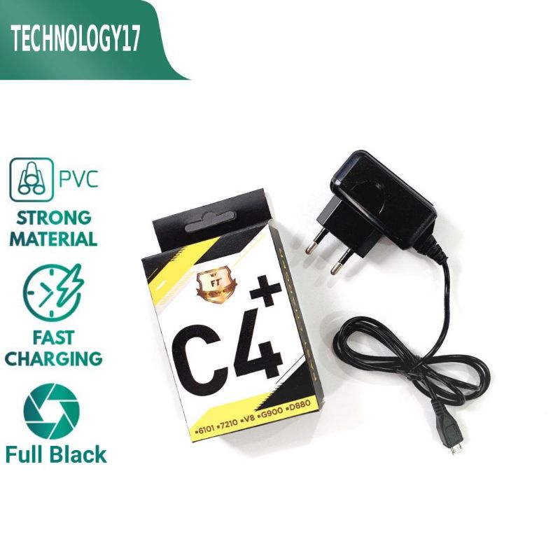 Charger Samsung Micro V8 Original / 7210 Colok Besar - FT C4+