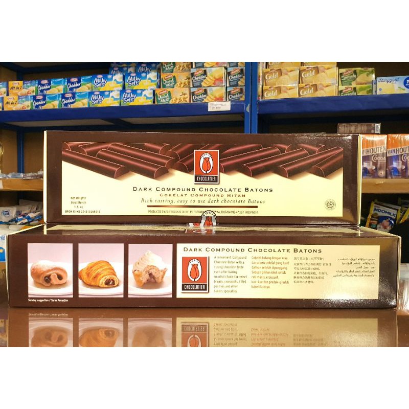

Tulip Dark Compound Chocolate Batons 1,5Kg / Coklat Stik Tulip 1,5Kg