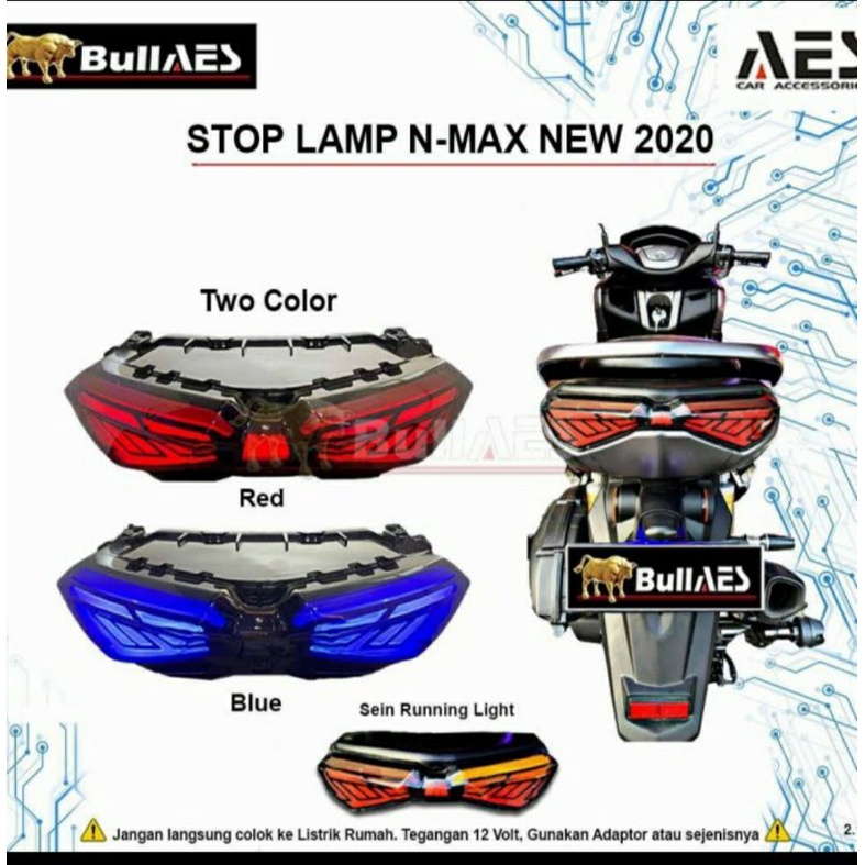 Lampu Stop Nmax 2020 New 3 In 1 Running AES/ StopLamp AES Nmax New