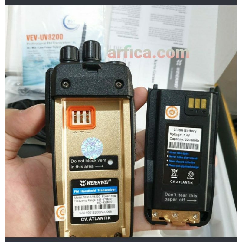 HT WEIRWEI VEV UV8200 DUALBAND 10WATT WATERPROOF IP67 ORI WEIRWEI VEV UV 8200