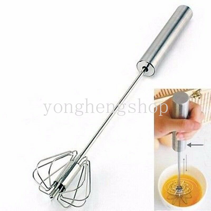 Alat Pengocok Telur Manual Semi Otomatis Bahan Stainless Steel