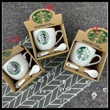 Mug Gelas - Gelas Cangkir Mug Keramik Motif Starbucks