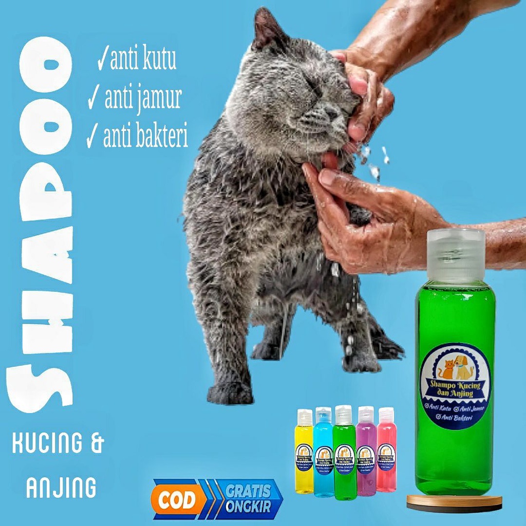 shampoo kucing dan Anjing anti kutu dan jamur