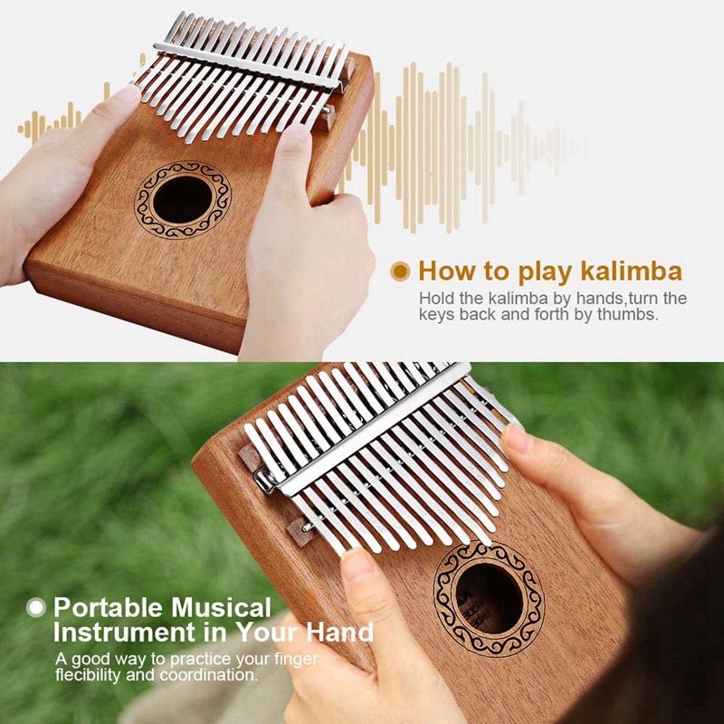 Cega Kalimba Thumb Piano Musical Toys 17 Note Sound - 17UP - Wooden