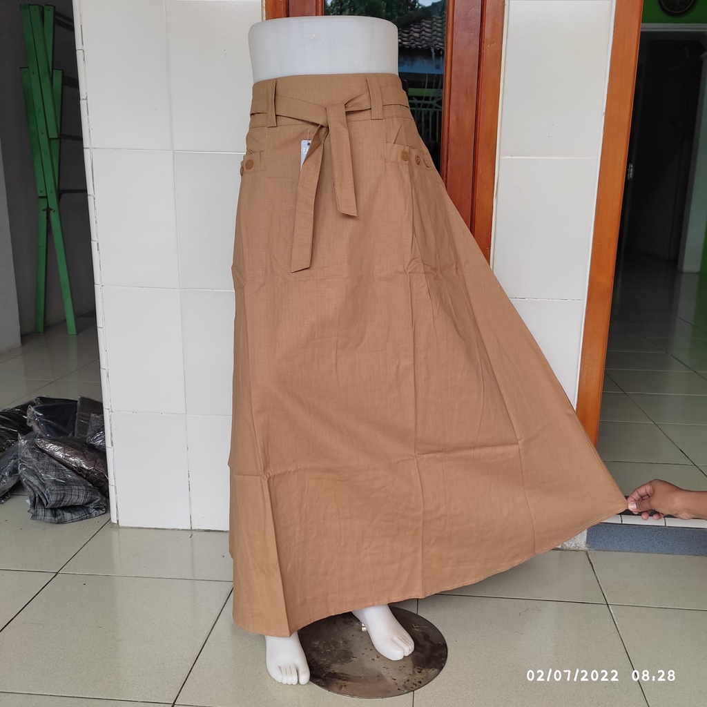 rok mayung lebar katun cigaret casual skirt