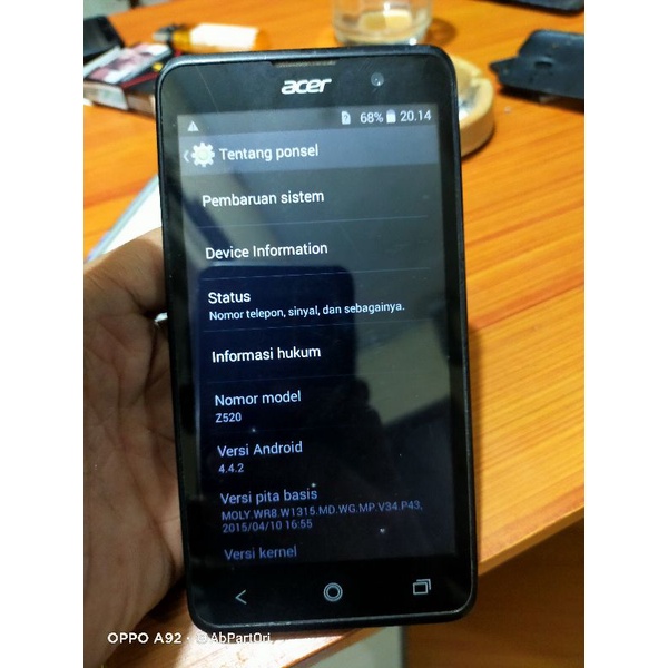 mesin lcd acer z520