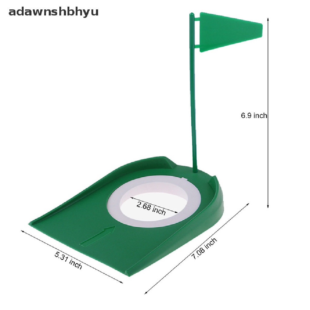 Adawnshbhyu Golf Putter Green Indoor Golf Putting Trainer Dengan Alat Bantu Latihan Bendera Lubang Rumah