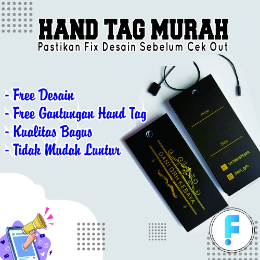 

[ AC 260 ] HANDTAG BAJU / hangtag hijab TEBAL AC260/ label jacket / HANG TAG FREE DESIGN / label baju