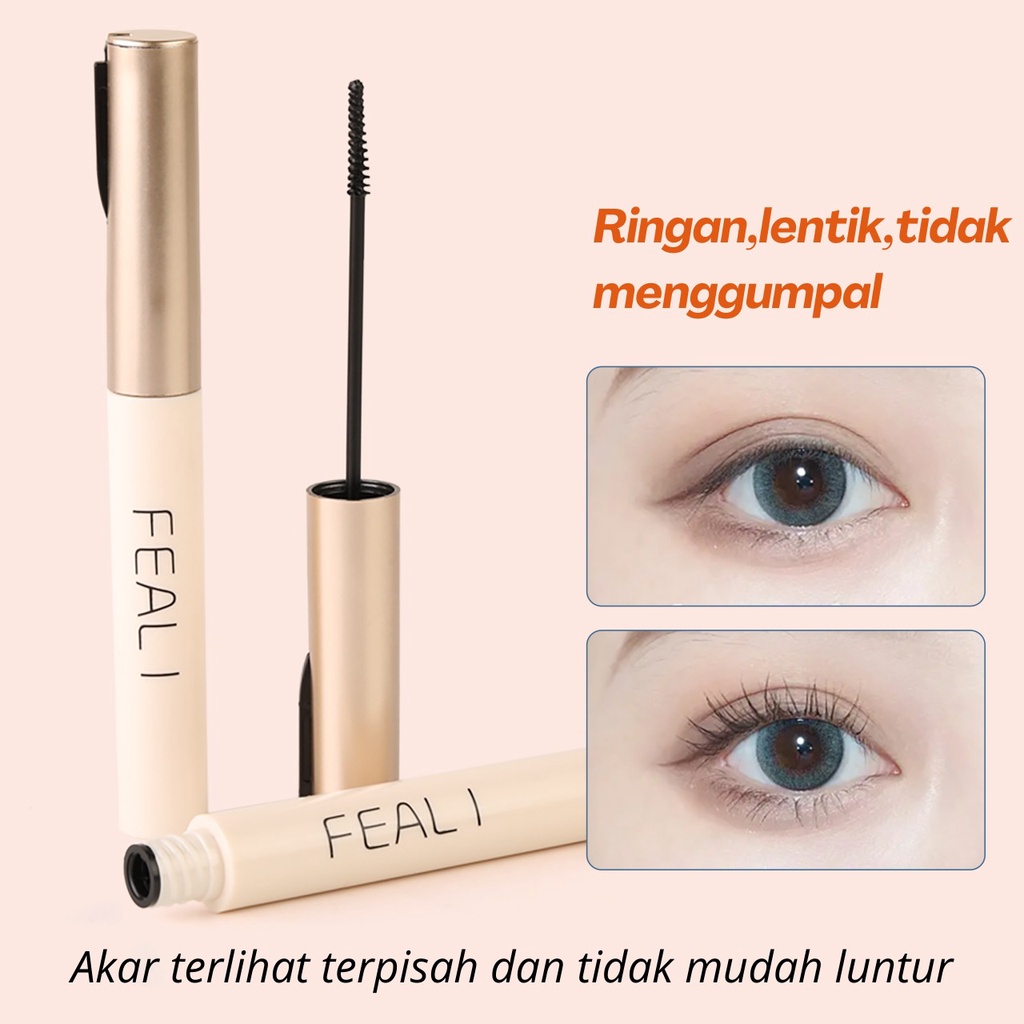 Feali Mascara Waterproof Long Lasting Volumizing Lengthen Eye Lash Makeup - Make Up Maskara Waterproof-1
