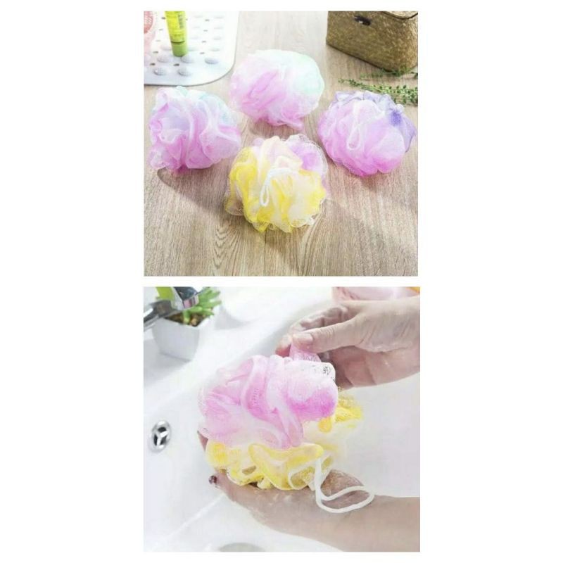 Spons Mandi Bath Sponge Rainbow 15 gram Plus Packingan plastik.