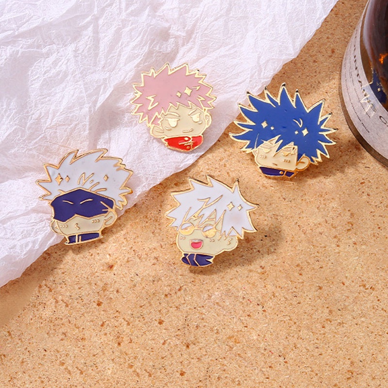 Bros Pin Desain Karakter Anime Jujutsu Kaisen Untuk Aksesoris Tas Pakaian Pria Dan Wanita