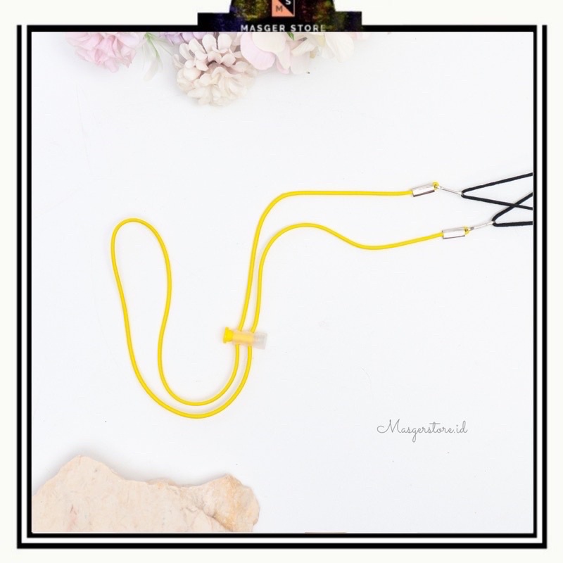 Kalung Masker Hijab 2in1 Strap Masker Elastis Stretchy Tali masker Kalung Strap Mask Hijab Strap Mask Premium-Ethnic Mustard New