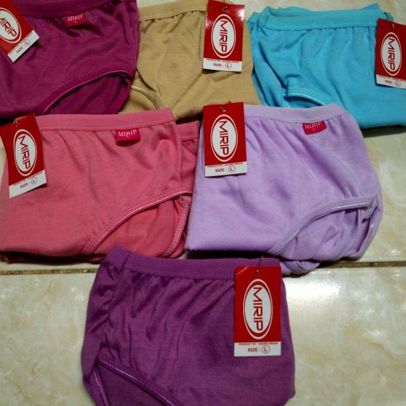 3 pcs celana dalam wanita mirip/suni polos termurah | CD wanita remaja dewasa bahan katun polos