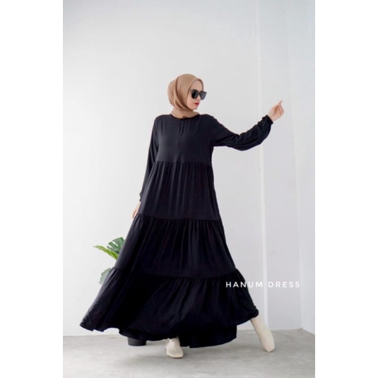 gamis polos Premium,gamis hitam polos resleting depan
