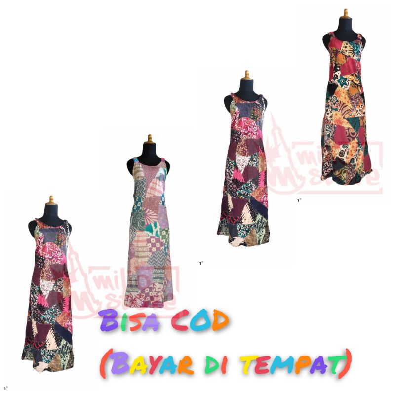 Daster Yukensi Batik Perca Panjang Murah / daster yukensi batik  perca / daster batik perca / daster