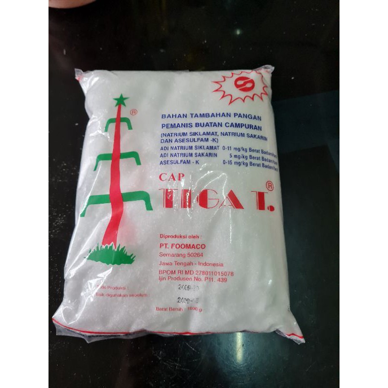 

Sodium Cyclamate Tiga Tebu 1000gr/ Pemanis buatan natrium siklamat/ Sodium 3T